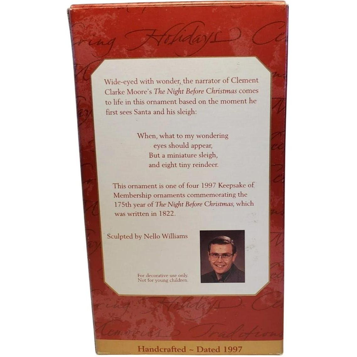 1997 Away to the Window Hallmark Ornament (The Night Before Christmas) QXC5135