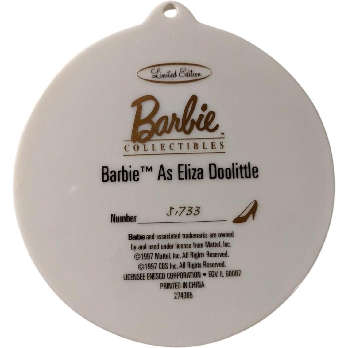 1997 Barbie as Eliza Doolittle Porcelain Hanging Ornament (Barbie)