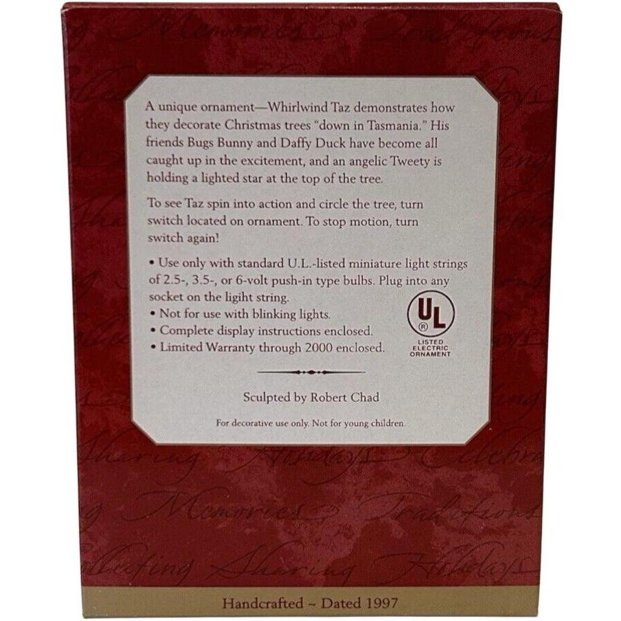 1997 Decorator Taz Hallmark Ornament (Looney Toons) QLX7502