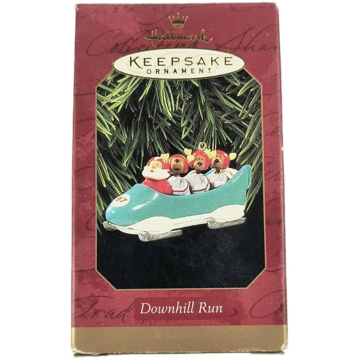 1997 Downhill Run Hallmark Ornament (Reindeer Quartet) QX6705