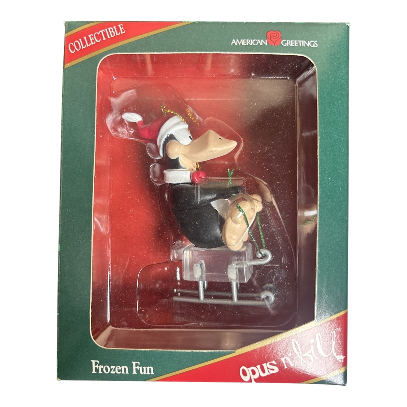 1997 Frozen Fun - Opus n bill Carlton Cards Ornaments (Penguins) 1997