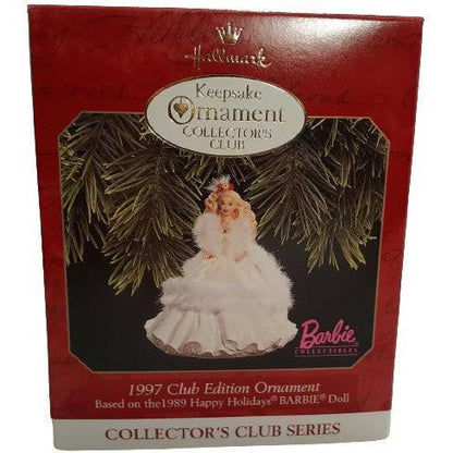 1997 Hallmark Ornament (1989) Happy Holidays Barbie Hallmark Ornament (Holiday Barbie Collector's Club) QXC5162