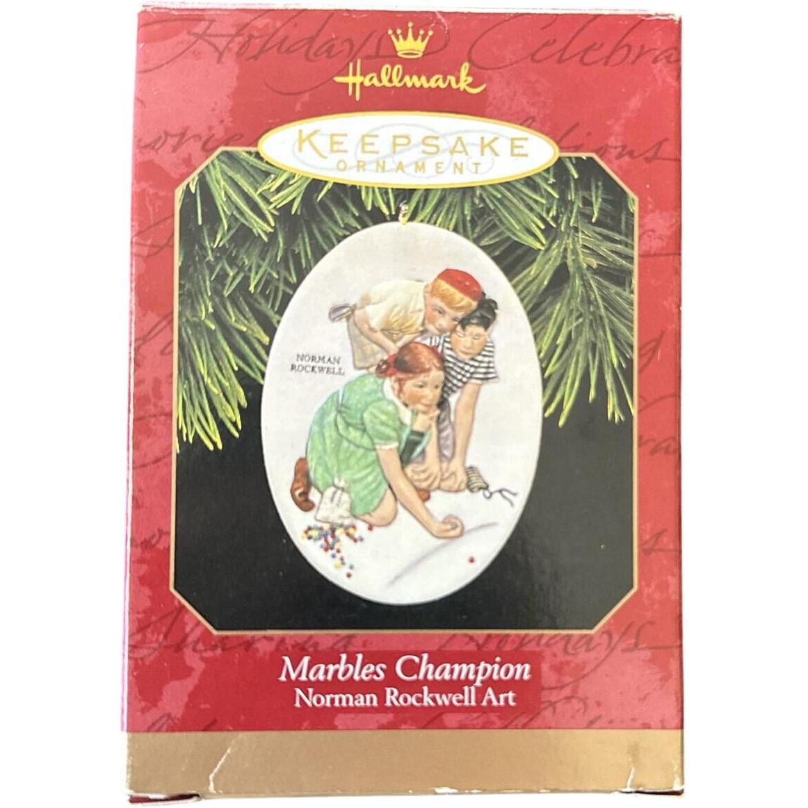 1997 Marbles Champion Hallmark Ornament (Norman Rockwell) QX6342