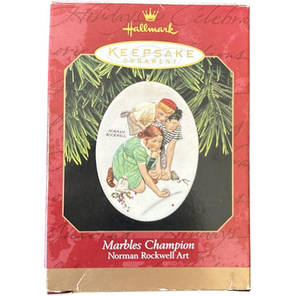 1997 Marbles Champion Hallmark Ornament (Norman Rockwell) QX6342