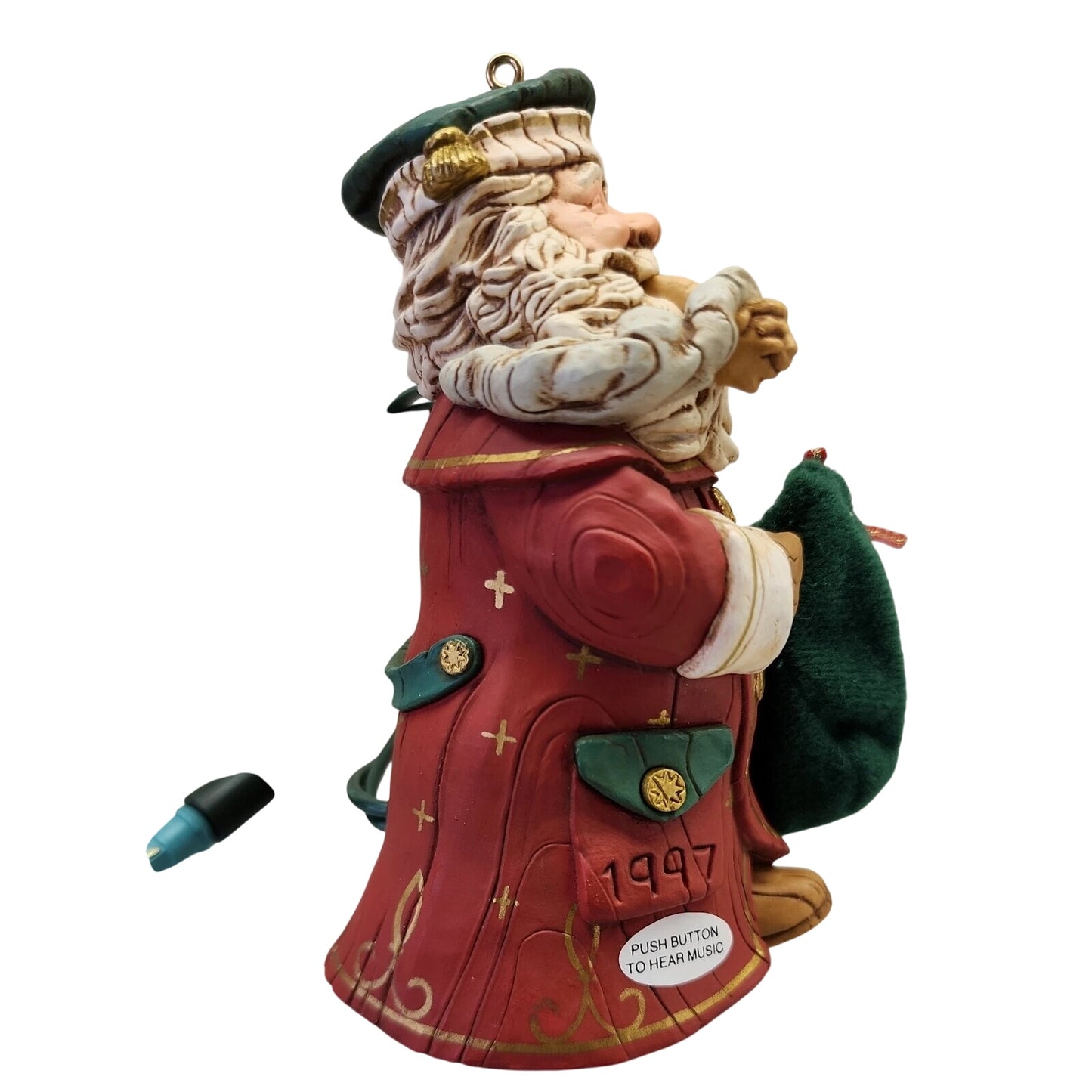 1997 Santa's Secret Gift Hallmark Ornament (Santa Claus) QLX7455