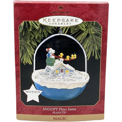 1997 Snoopy Plays Santa Hallmark Ornament (Peanuts) QLX7475