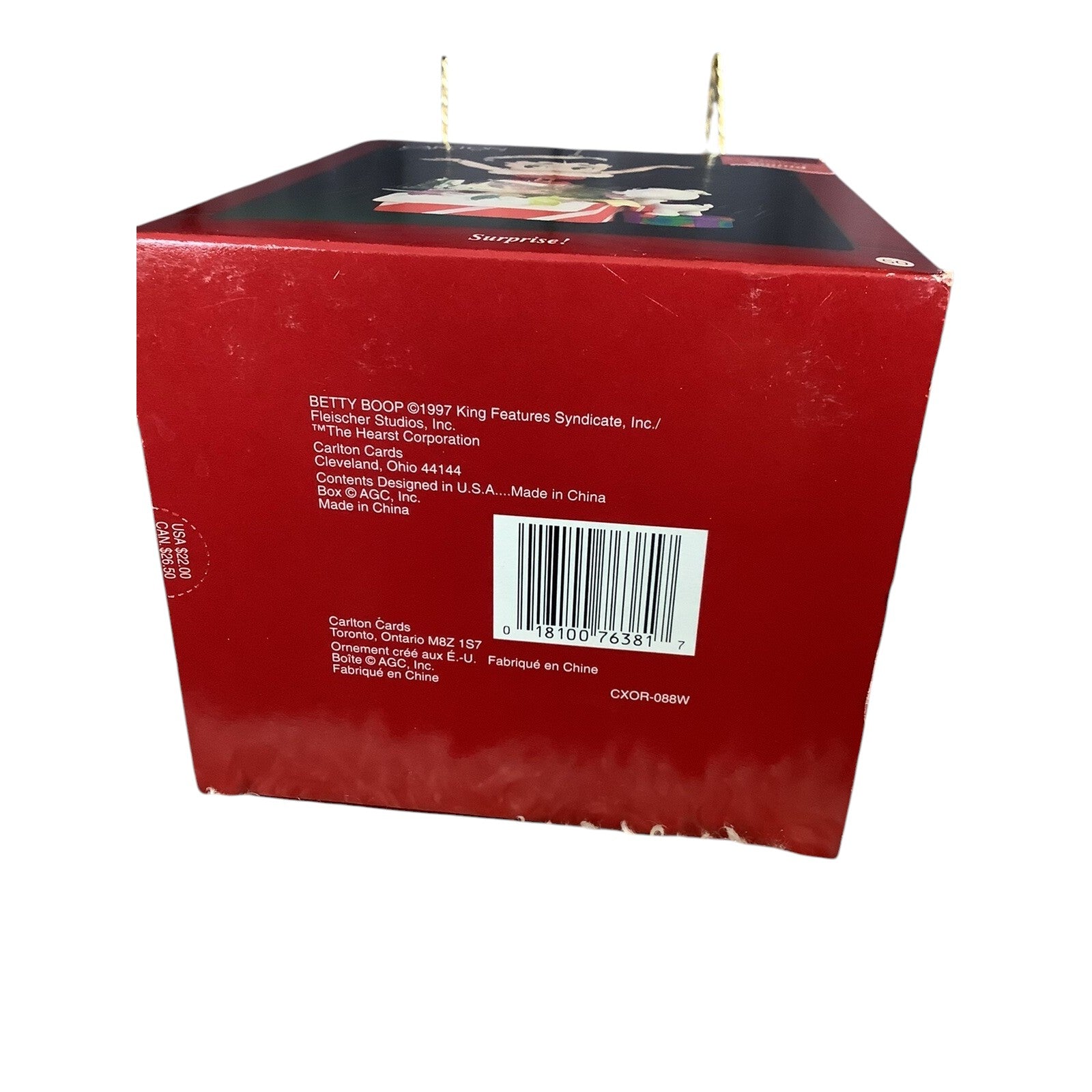 1997 Surprise! Carlton Cards Ornaments (Betty Boop) CXOR-088W