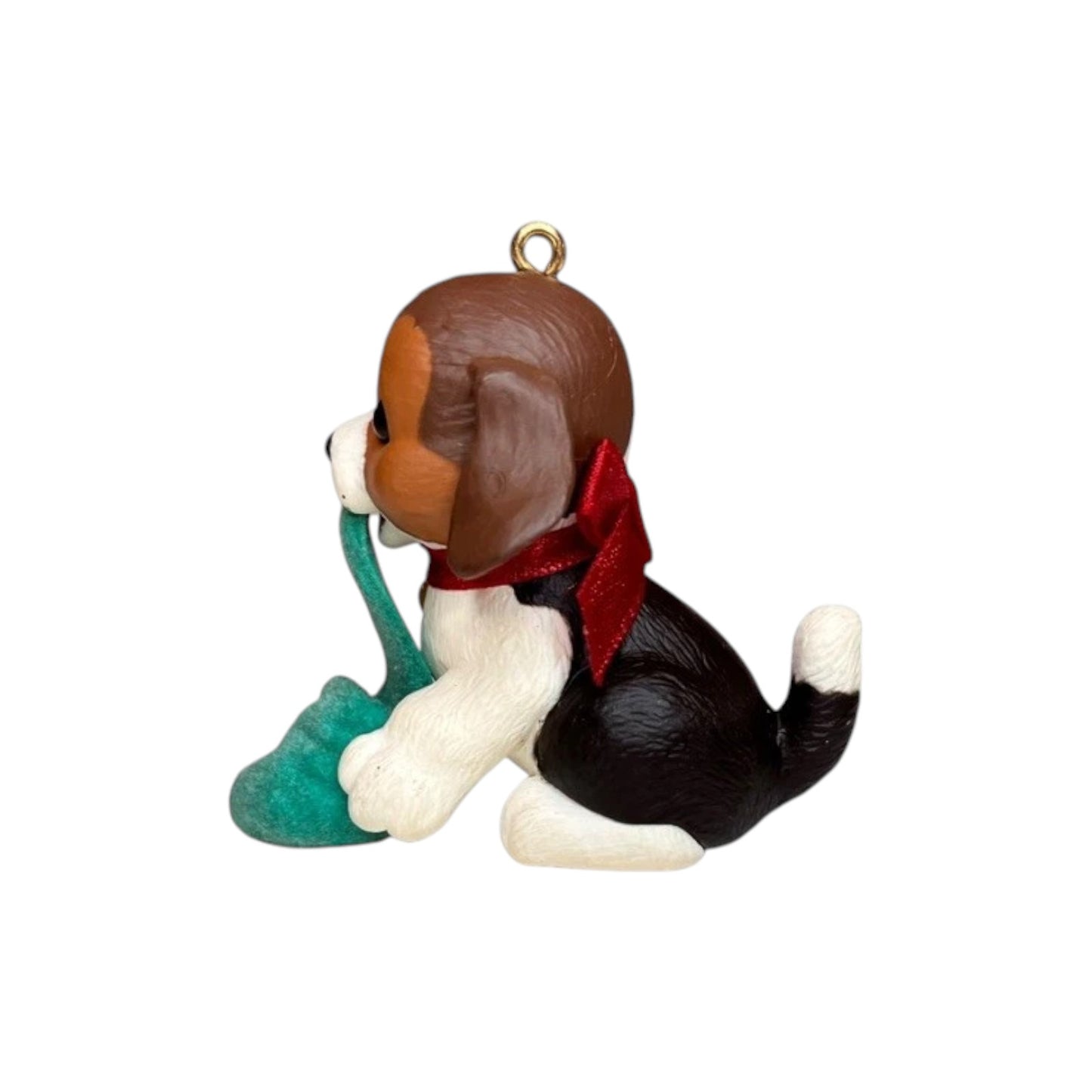 1997 Brown and White Spotted Puppy Hallmark Ornament (Puppy Love) QX6222 Image3