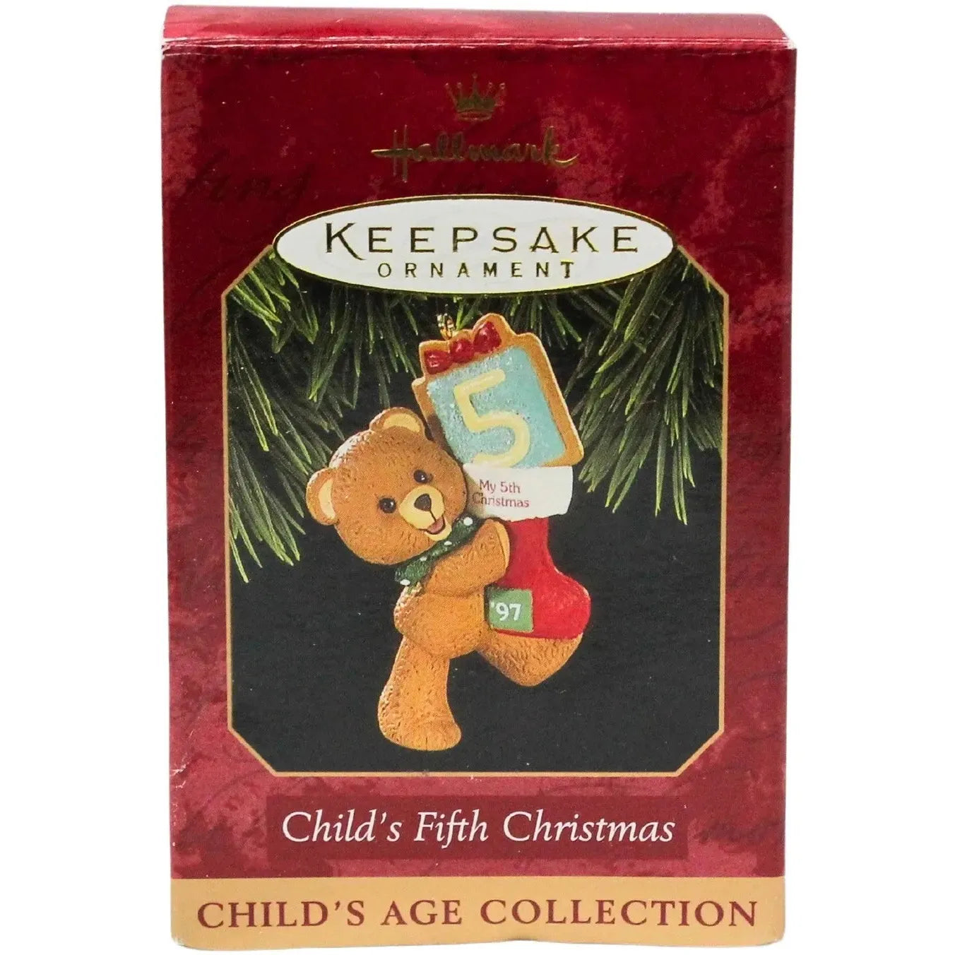 1997 Child's Fifth Christmas Hallmark Ornament (Bear) QX6515
