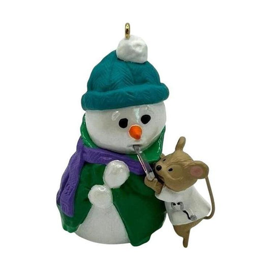 1997 Christmas Checkup Hallmark Ornament (Snowman) QX6385 Image1