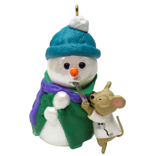 1997 Christmas Checkup Hallmark Ornament (Snowman) QX6385