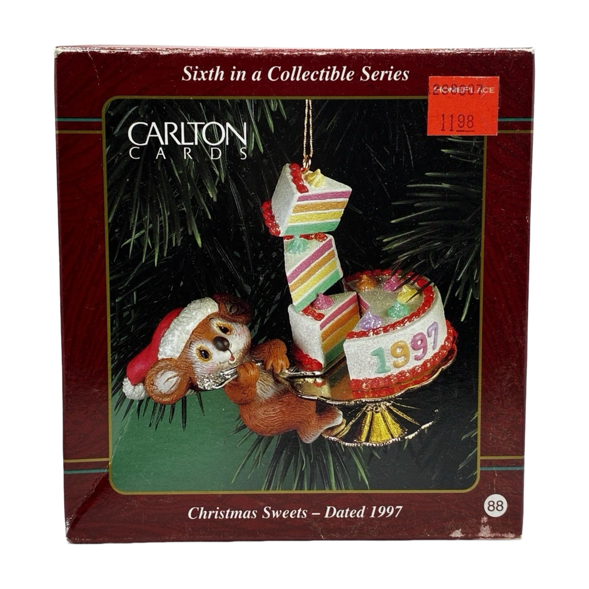 1997 Christmas Sweets Carlton Cards Ornaments (Mouse) CXOR-005W Image2