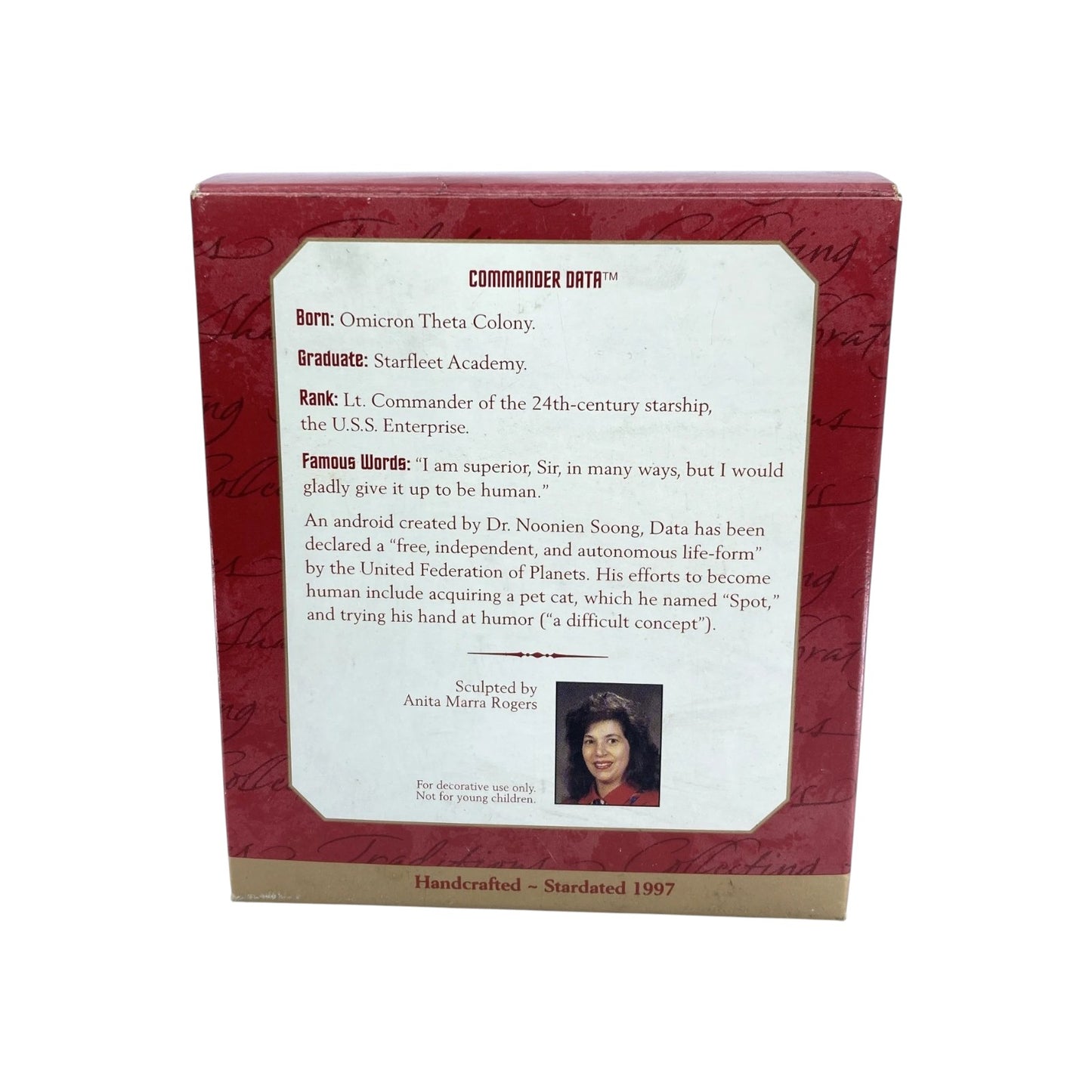 1997 Commander Data Hallmark Ornament (Star Trek) QXI6345 Image7