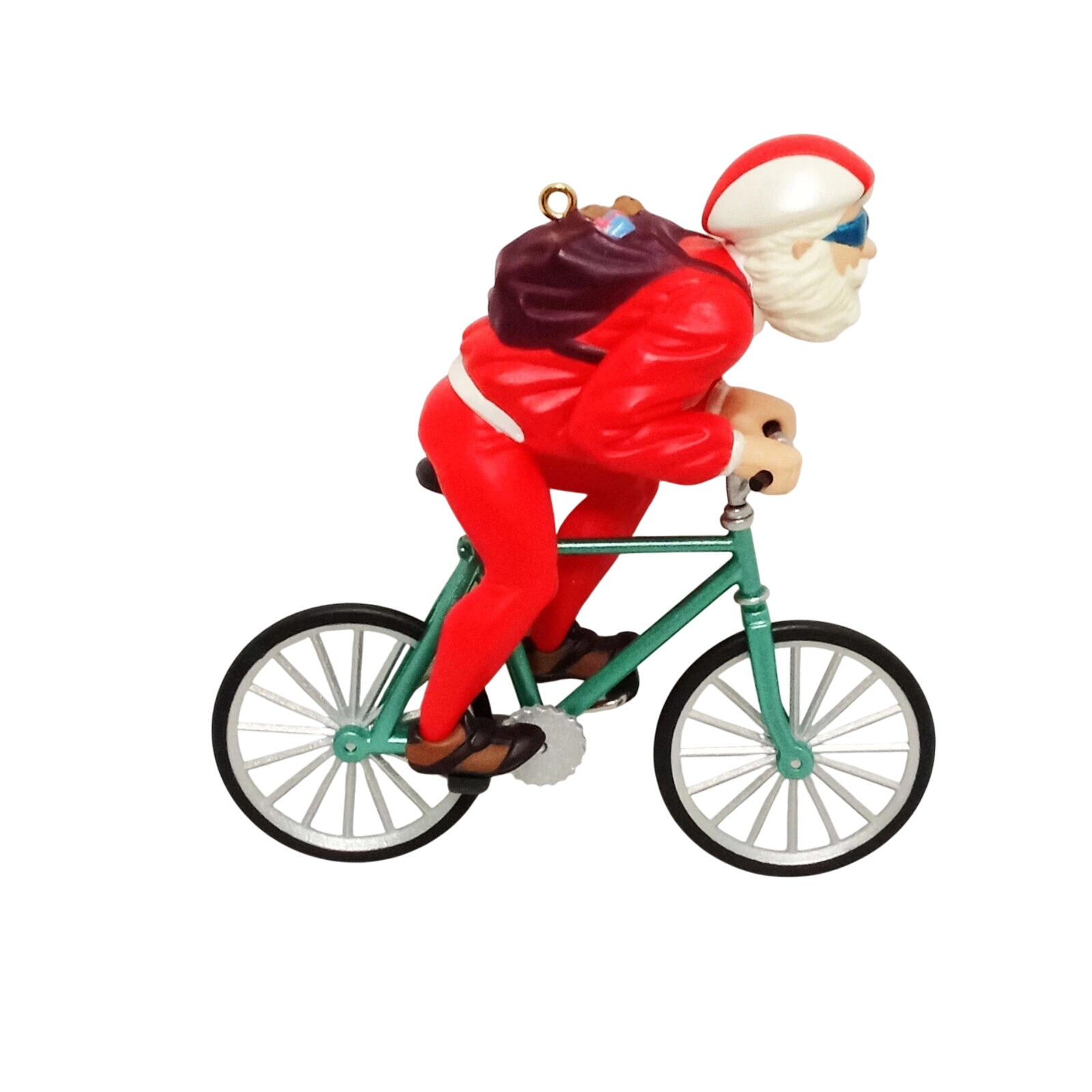 1997 Cycling Santa Hallmark Ornament (Santa Claus) QX6425 Image1