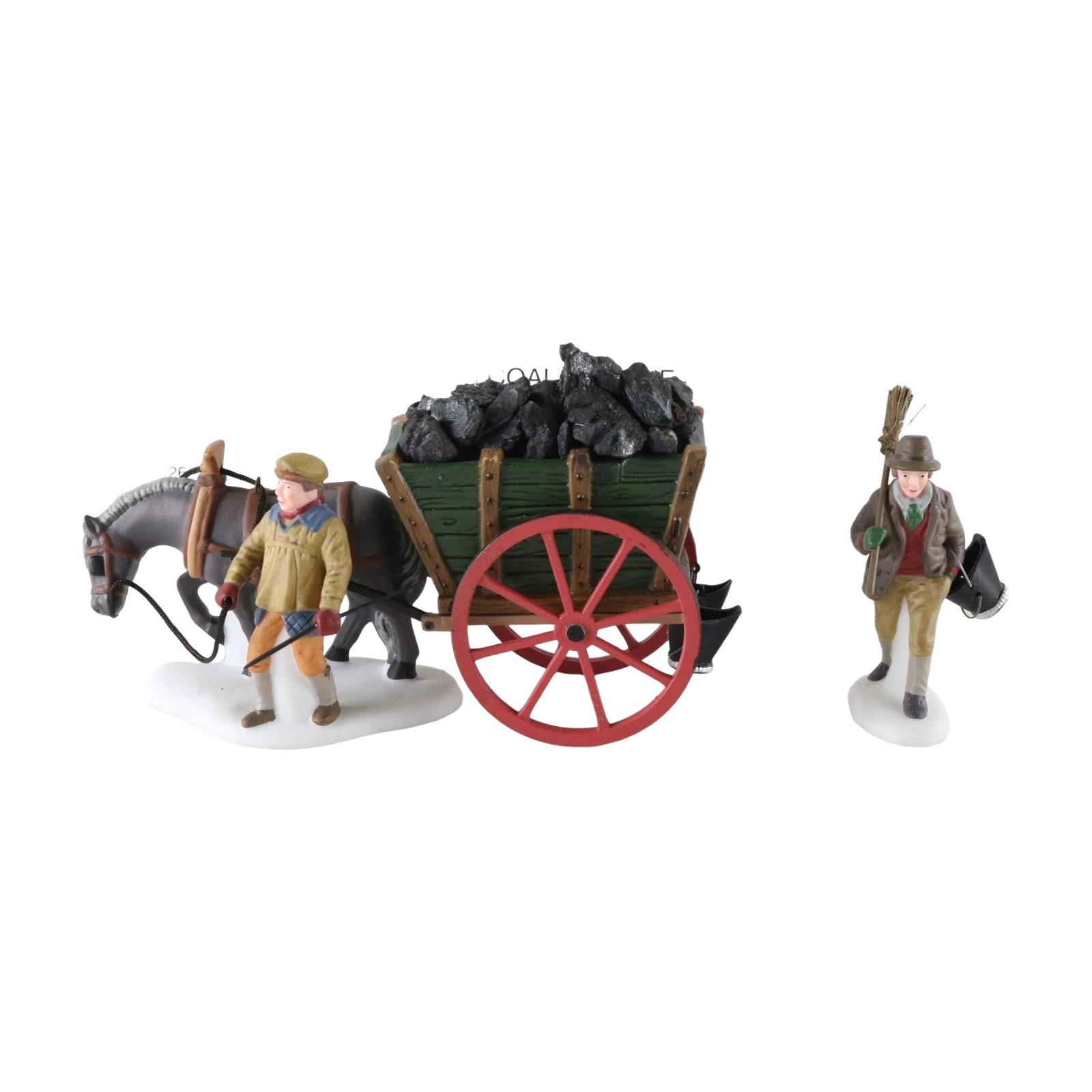 1997 Delivering Coal for the Hearth Set of 2 Handpanted Porcelain Accessories Department 56 58326 Image1