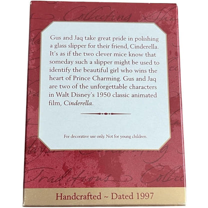1997 Gus and Jaq Hallmark Ornament (Cinderella) QXD4052