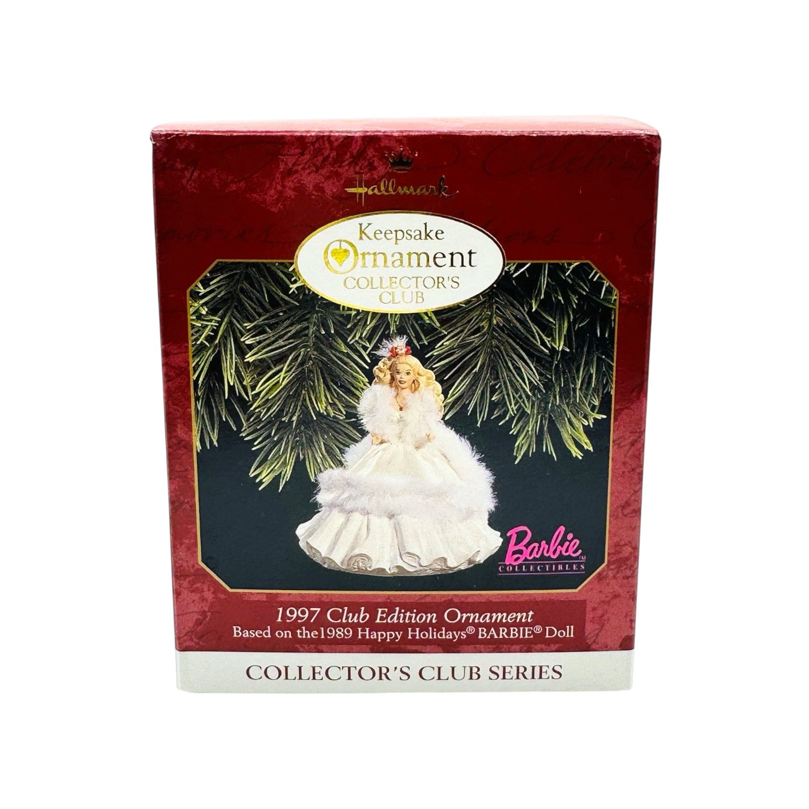 1997 Hallmark Ornament (1989) Happy Holidays Barbie Hallmark Ornament (Holiday Barbie Collector's Club) QXC5162 Image2