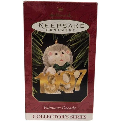 1997 Hedgehog with Brass 1997 Hallmark Ornament (Fabulous Decade) QX6232