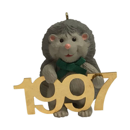 1997 Hedgehog with Brass 1997 Hallmark Ornament (Fabulous Decade) QX6232