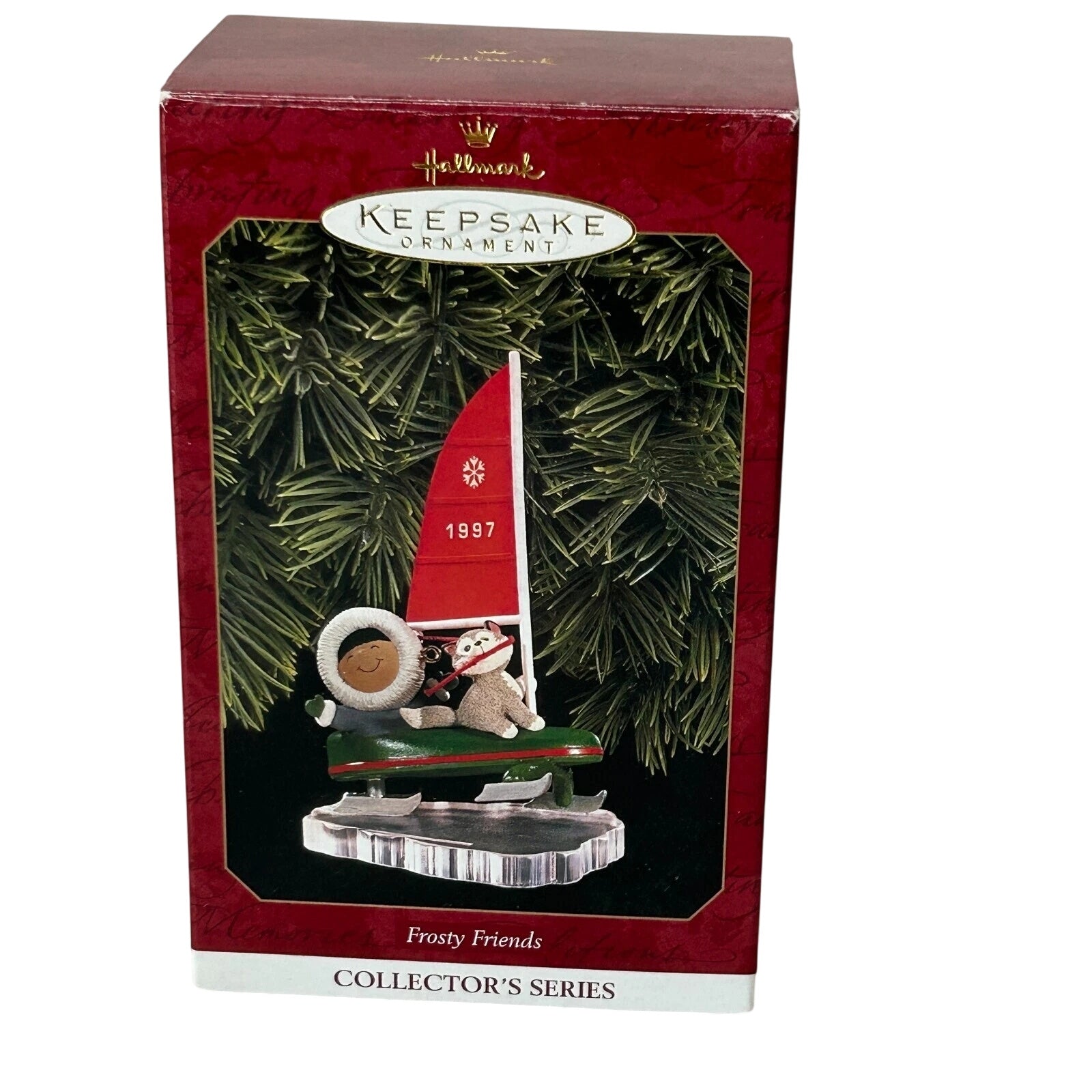 1997 Ice Sail Boat Hallmark Ornament (Frosty Friends) QX6255