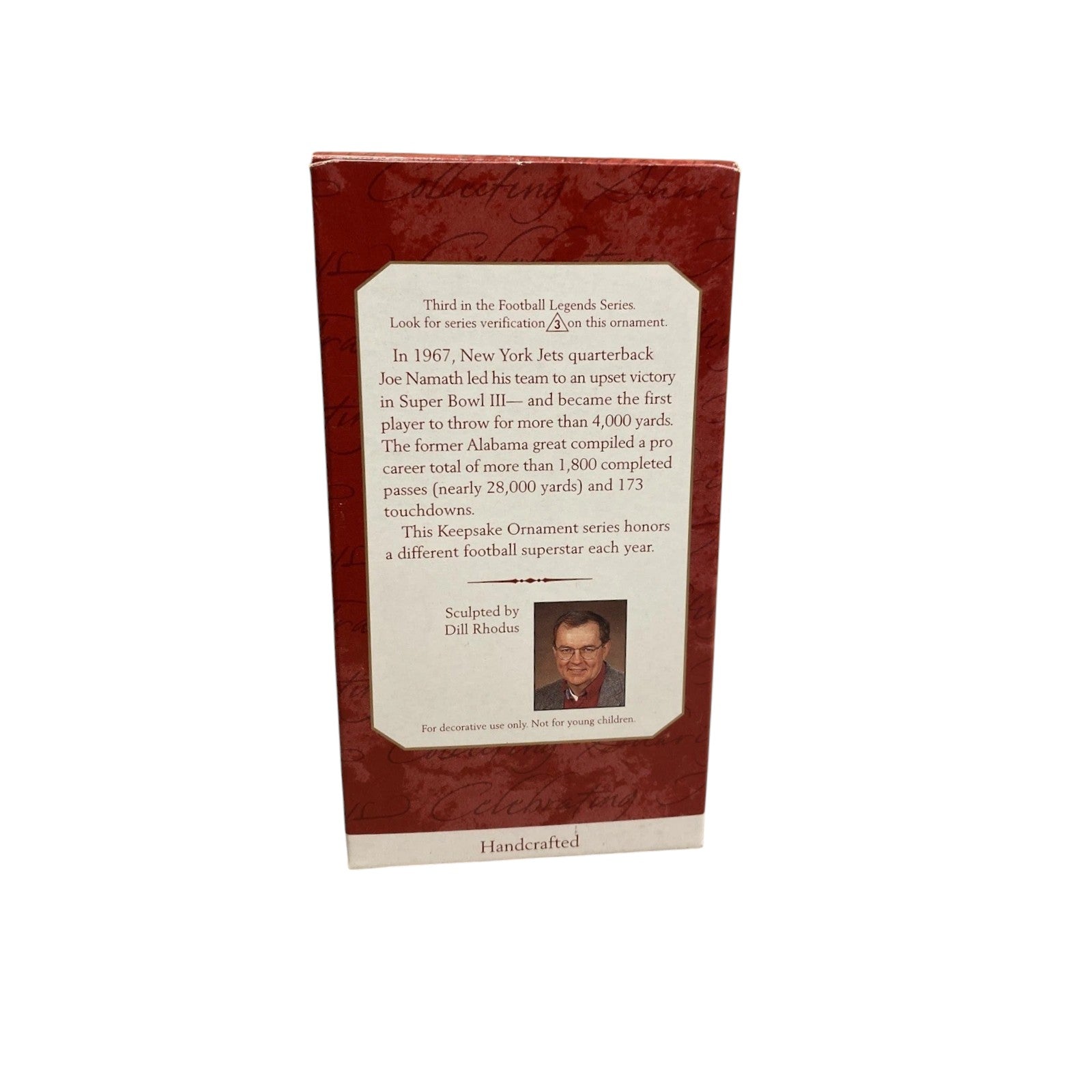 1997 Joe Namath Hallmark Ornament (Football Legends) QXI6182 Image4