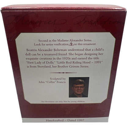 1997 Little Red Riding Hood Hallmark Ornament (Madame Alexander) QX6155
