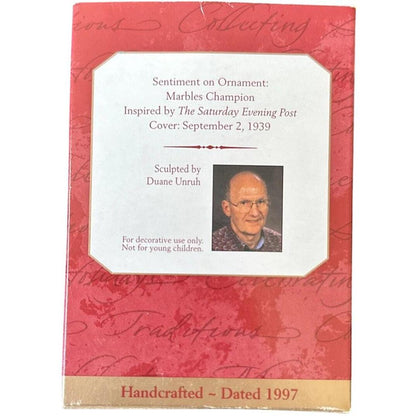 1997 Marbles Champion Hallmark Ornament (Norman Rockwell) QX6342