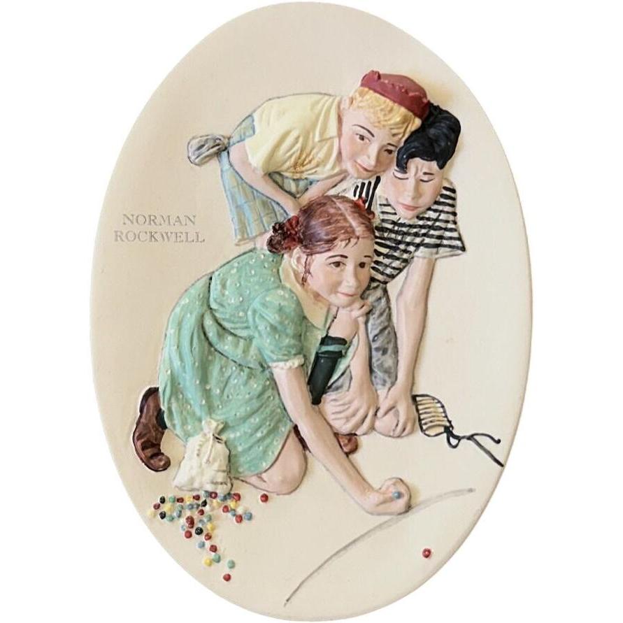 1997 Marbles Champion Hallmark Ornament (Norman Rockwell) QX6342