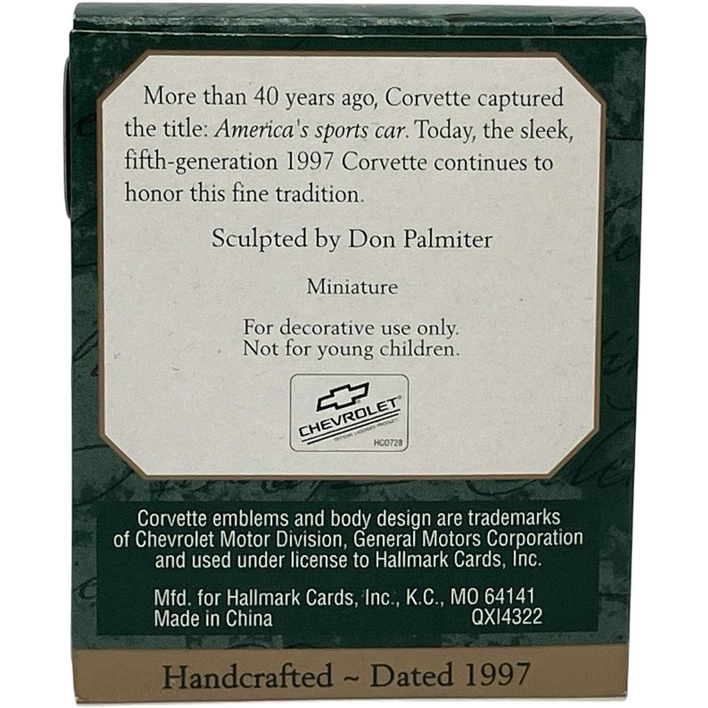 1997 Miniature Corvette Hallmark Ornament (Classic American Cars) QXI4322