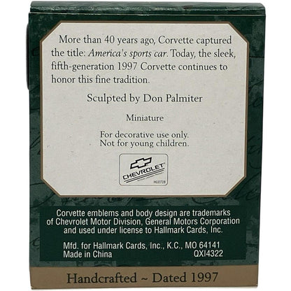 1997 Miniature Corvette Hallmark Ornament (Classic American Cars) QXI4322