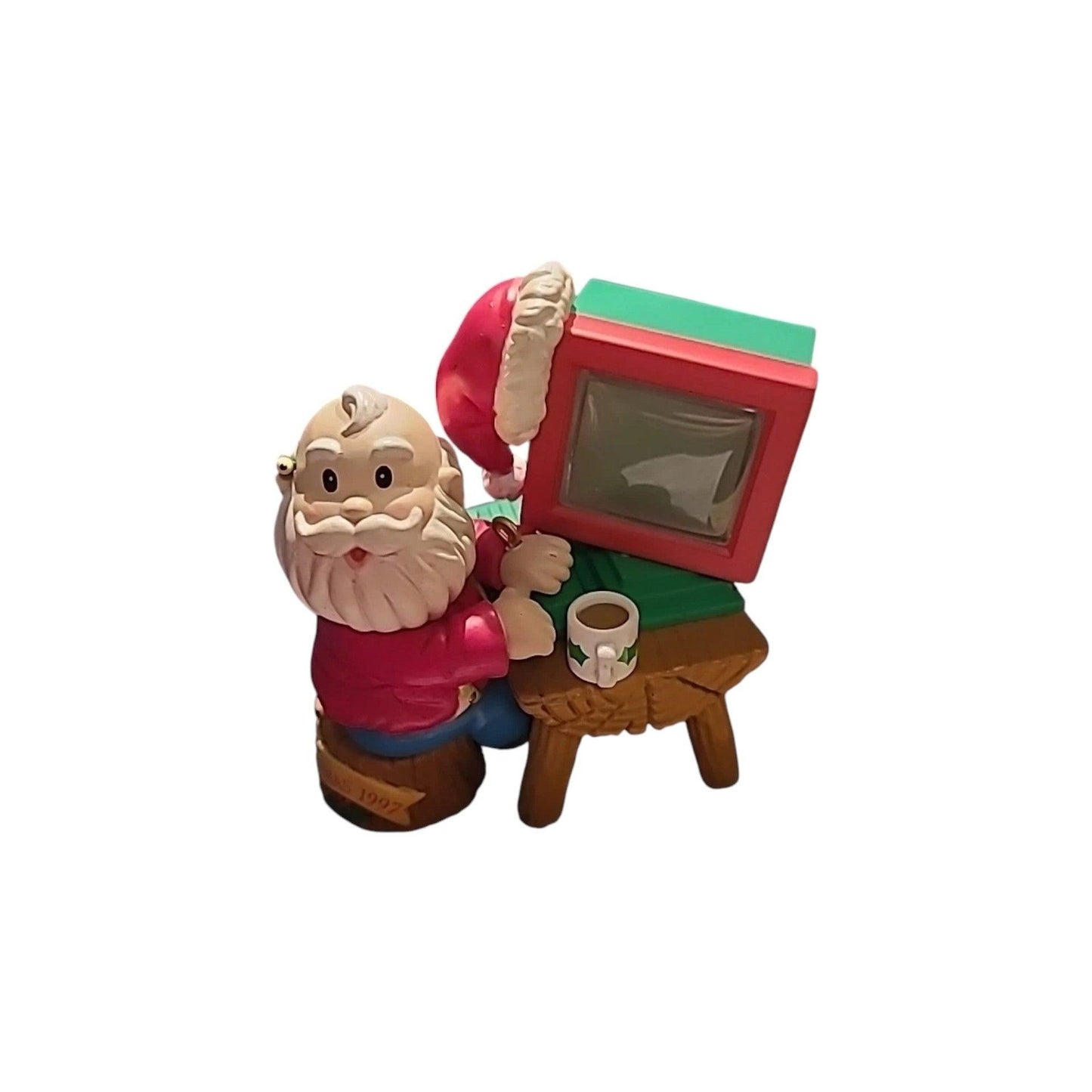 1997 North.Pole.com Santa’s Email (Santa Claus) Carlton Cards Heirloom Ornament CXOR-129W Image1
