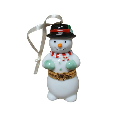 1997 Porcelain Hinged Box Hallmark Ornament (Snowmen) QX6772 Image1