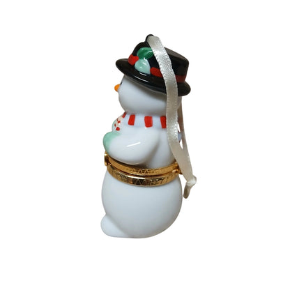 1997 Porcelain Hinged Box Hallmark Ornament (Snowmen) QX6772 Image4
