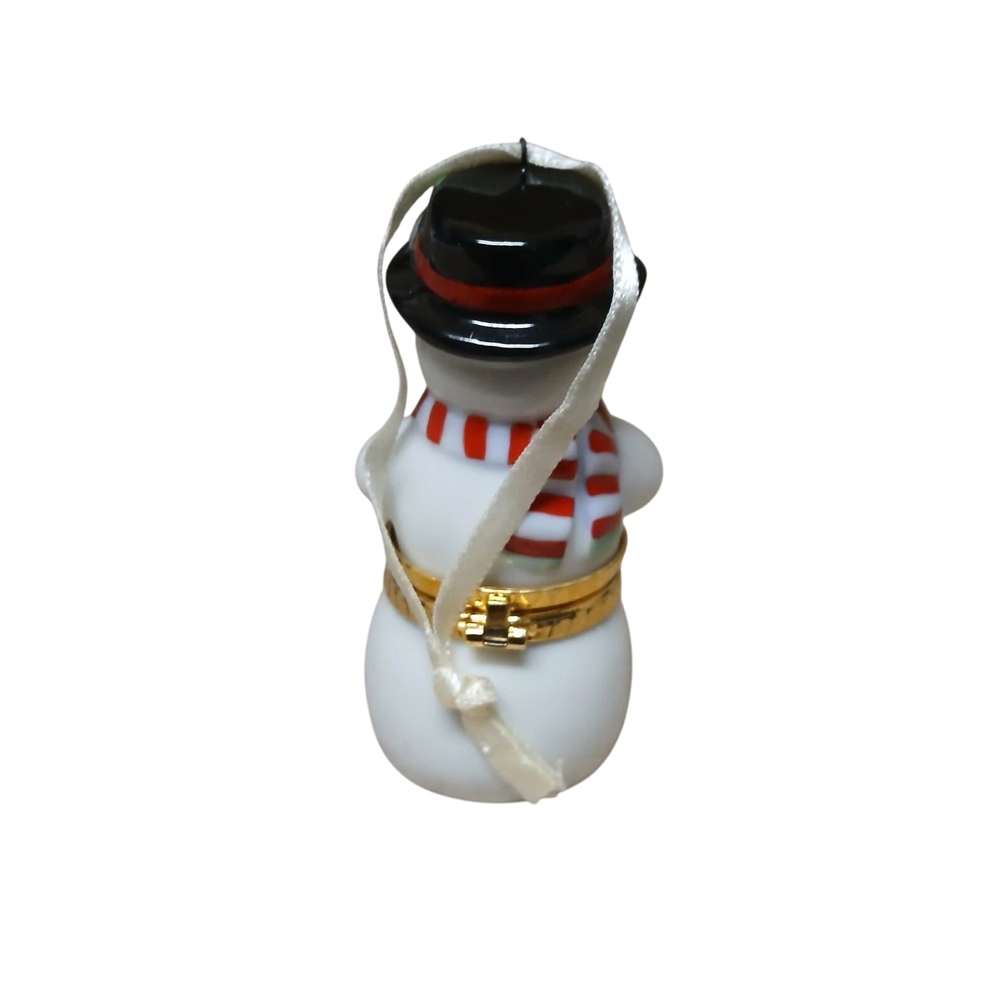 1997 Porcelain Hinged Box Hallmark Ornament (Snowmen) QX6772 Image5