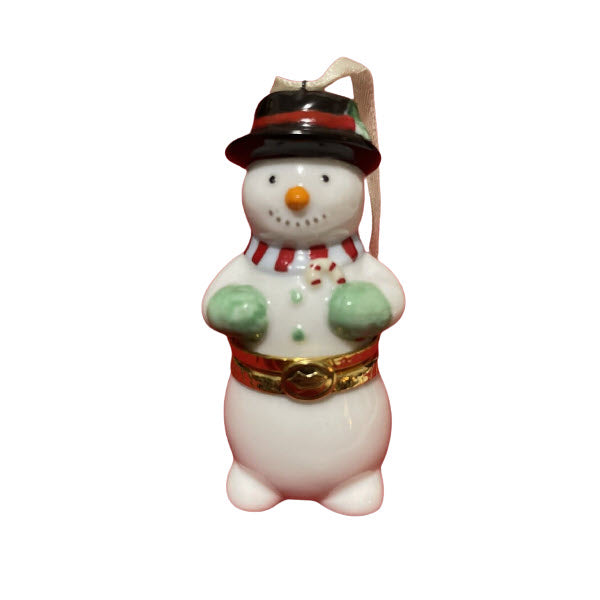 1997 Porcelain Hinged Box Hallmark Ornament (Snowmen) QX6772