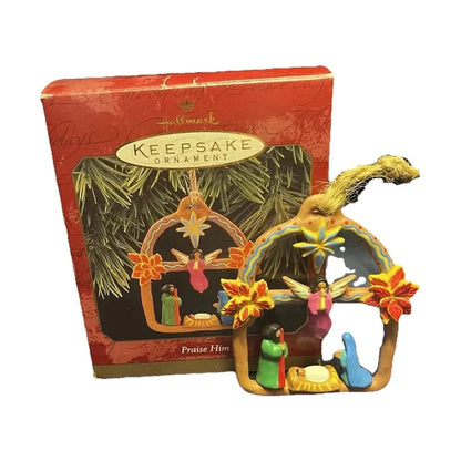 1997 Praise Him Hallmark Ornament (Nativity) QX6542 Image4