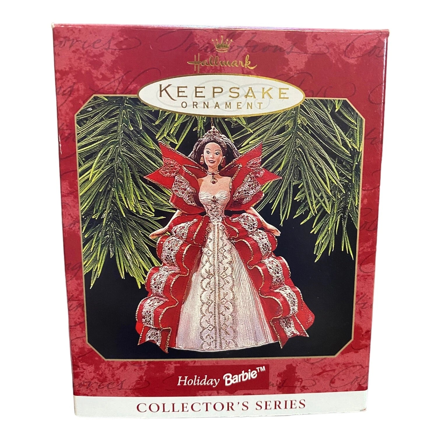 1997 Red Dress with Bows Hallmark Ornament (Holiday Barbie) QXI6212