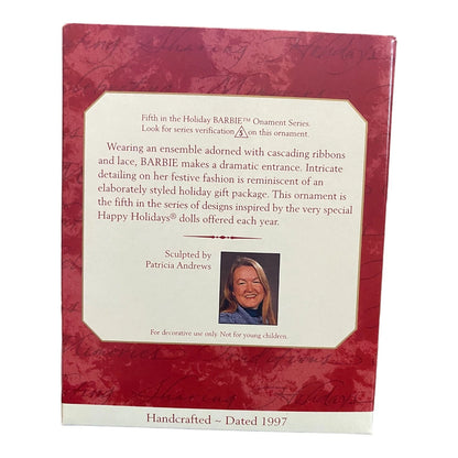 1997 Red Dress with Bows Hallmark Ornament (Holiday Barbie) QXI6212