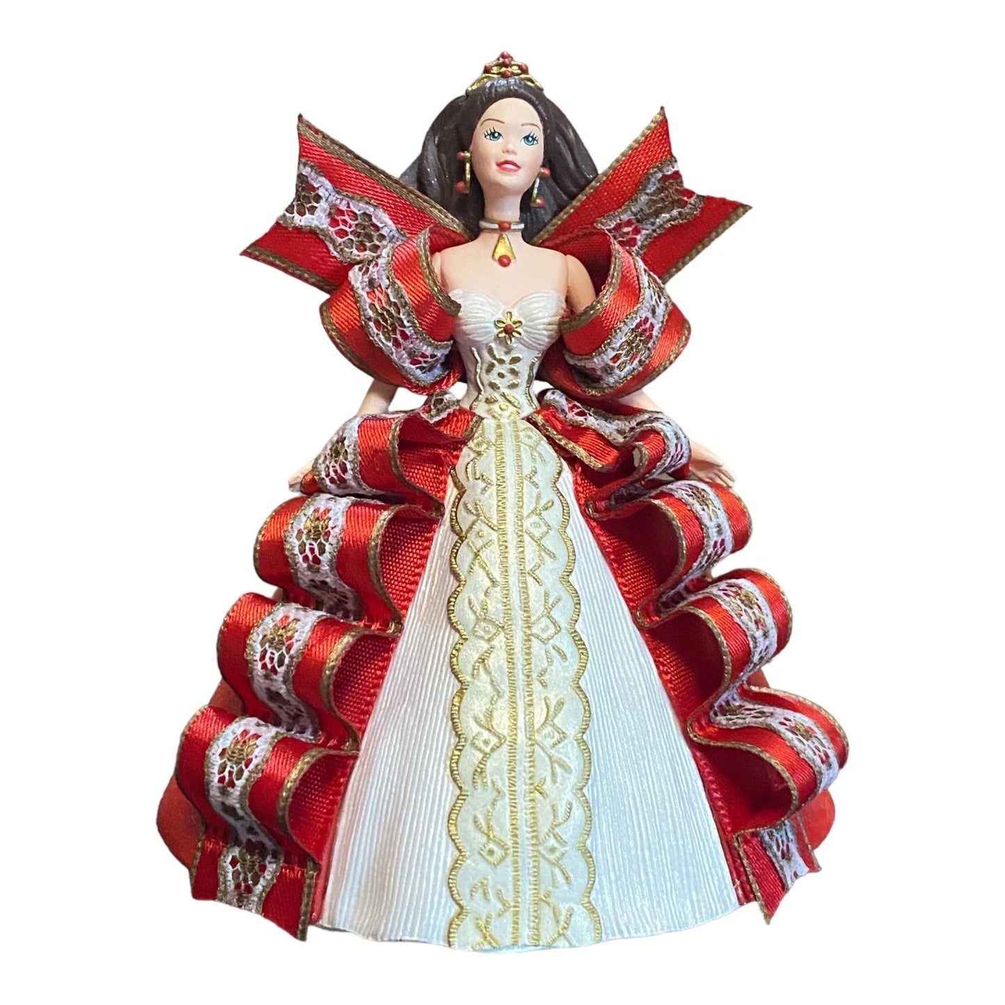 1997 Red Dress with Bows Hallmark Ornament (Holiday Barbie) QXI6212