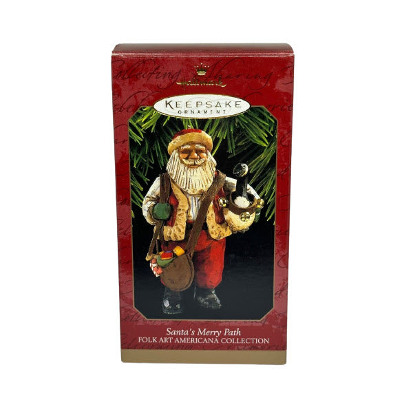 1997 Santa's Merry Path Hallmark Ornament (Folk Art Americana) QX6785