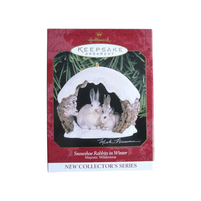 1997 Snowshoe Rabbits in Winter Hallmark Ornament (Majestic Wilderness) QX5694 Image2