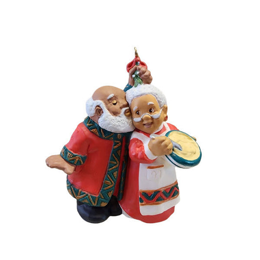 1997 Stealing a Kiss Hallmark Ornament (Santa Claus) QX6555