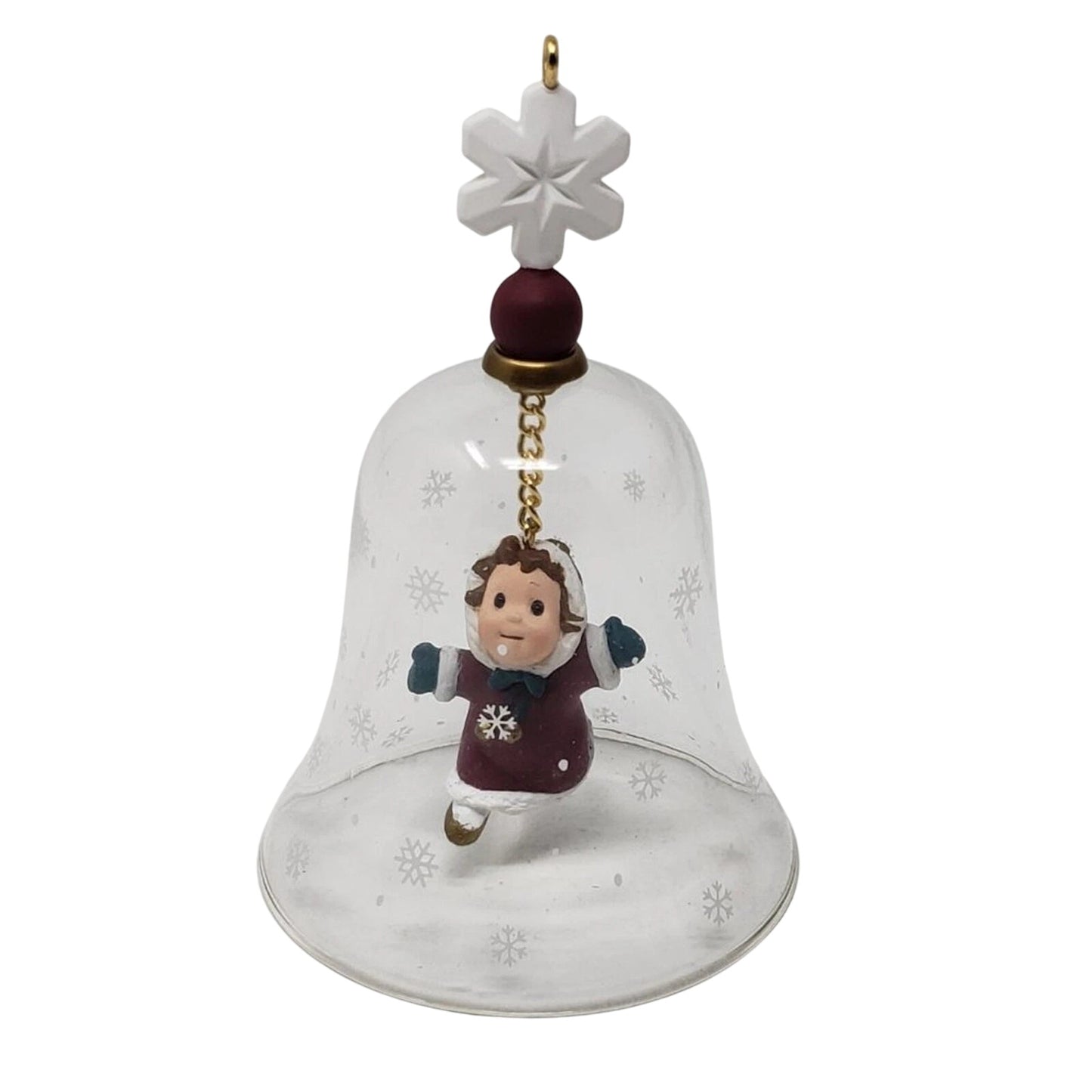 1997 Swinging in the Snow Hallmark Ornament (Bell) QX6775
