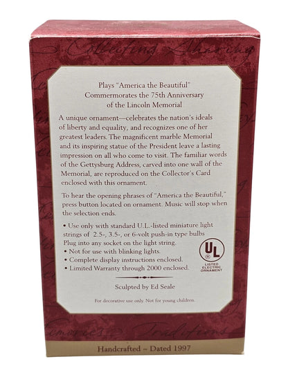 1997 The Lincoln Memorial Hallmark Ornament (Patriotic) QLX7522