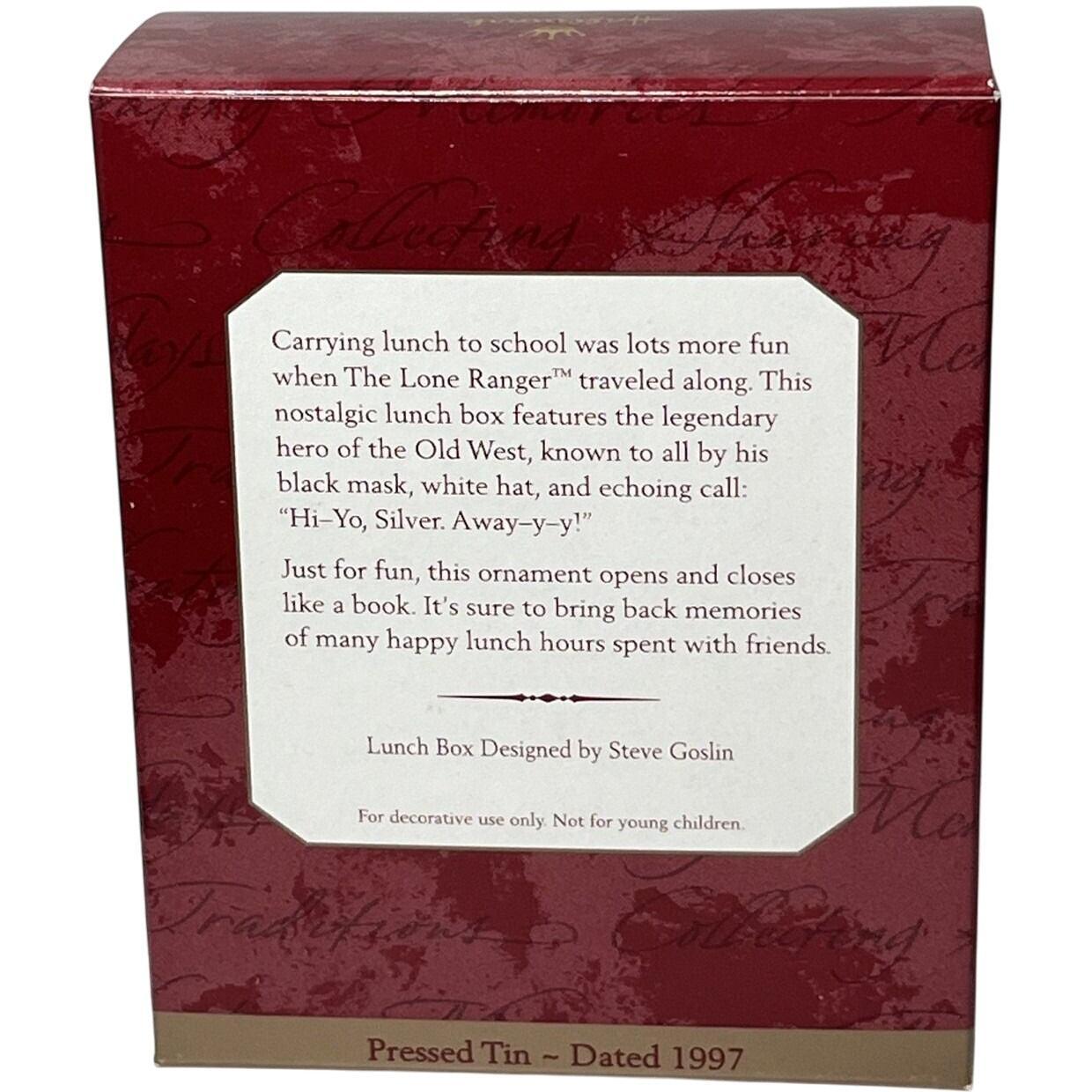 1997 The Lone Ranger Hallmark Ornament (Lunch Box) QX6265