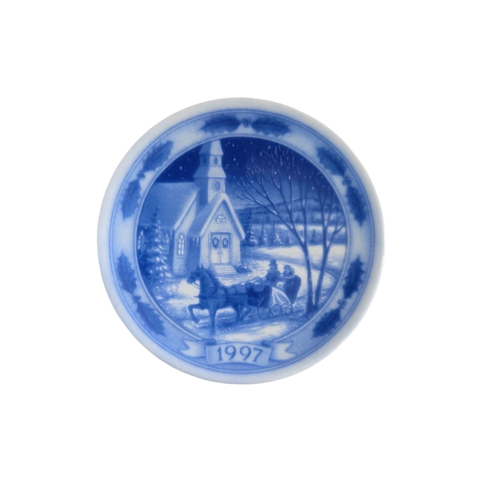 1997 The Spirit of Christmas Hallmark Ornament (Blue Plate) QX6585 Image1