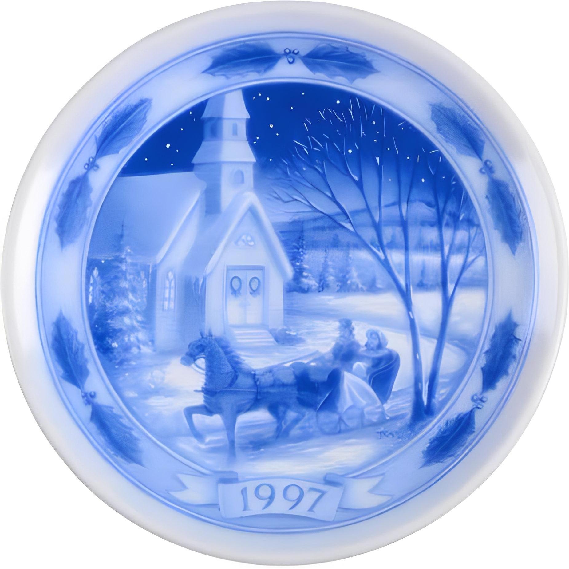 1997 The Spirit of Christmas Hallmark Ornament (Blue Plate) QX6585
