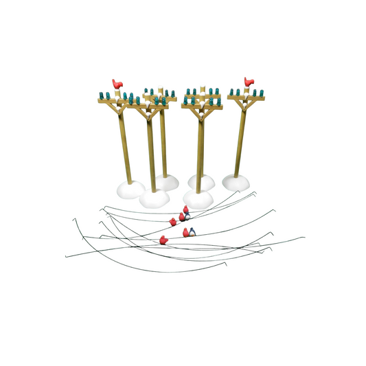 1997 “The Telephone Poles” Set of 6 – Department 56 Village Accessories – Item #52656 Image1