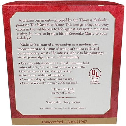 1997 The Warmth of Home Hallmark Ornament (Thomas Kinkade, Painter of Light) QXI7545