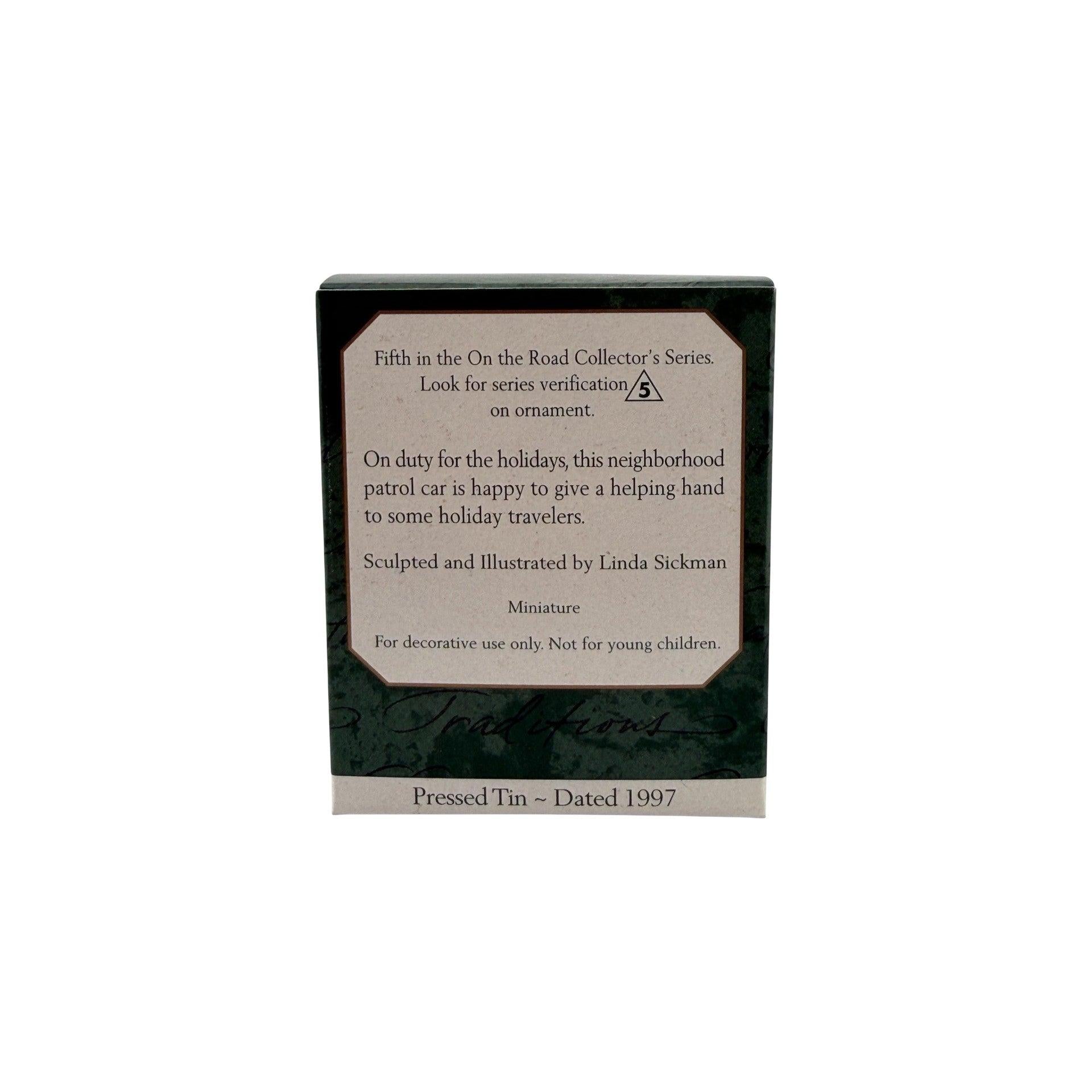 1997 Tin Police Car Hallmark Ornament (On the Road) QXM4172 Image9